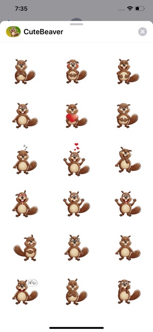 Cute Beaver Sticker(圖2)-速報App