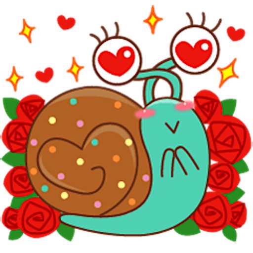 Lovely Colorful Snail Sticker icon