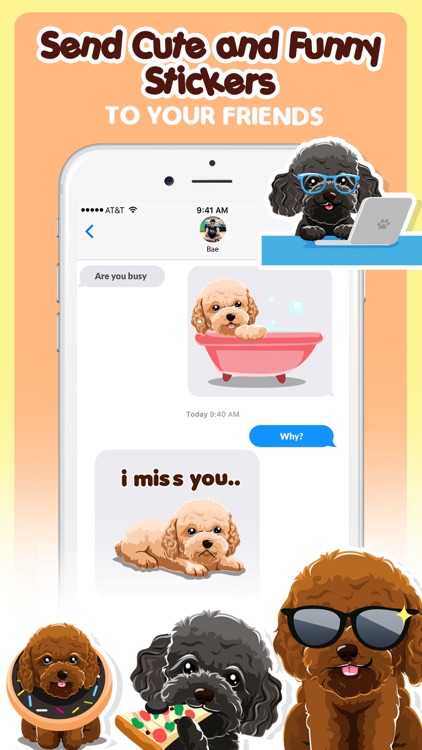 Toy Poodle Dog Emojis Stickers screenshot-3