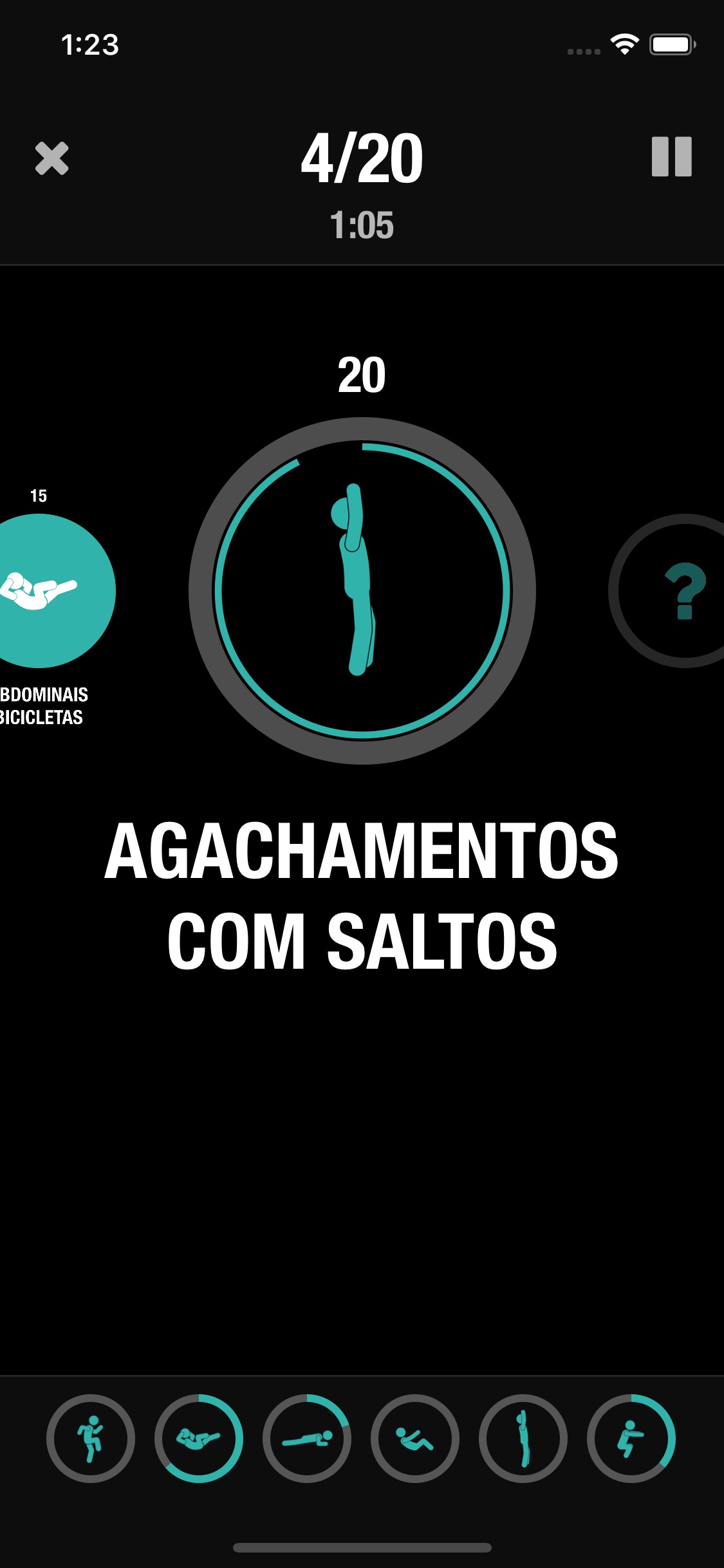 Screenshot do app Streaks Workout