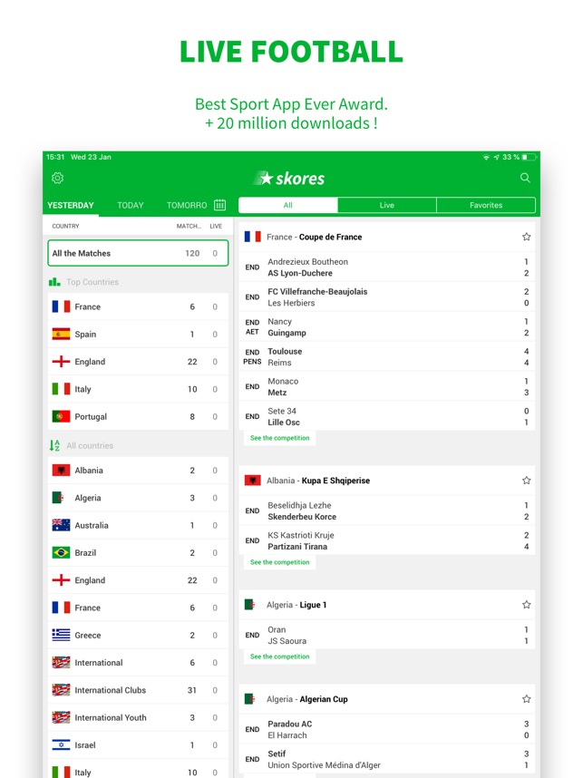 Live Soccer Scores Skores On The App Store