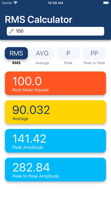 RMS Calculator