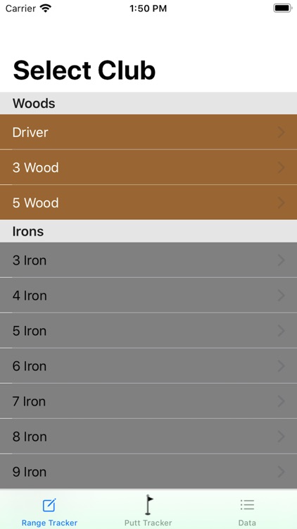 Driving Range Tracker