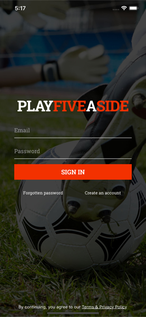 Playfiveaside Results App