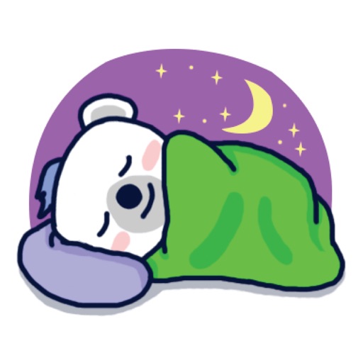 Charming koala baby sticker icon