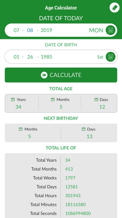 Your age and events