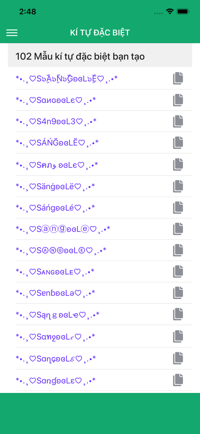 Kí Tự Đặc Biệt SoShareIT