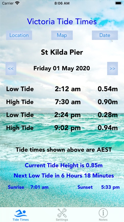 Victoria Tide Times