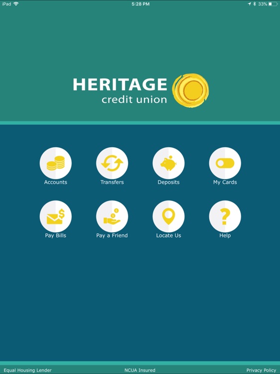 Heritage Credit Union for iPad