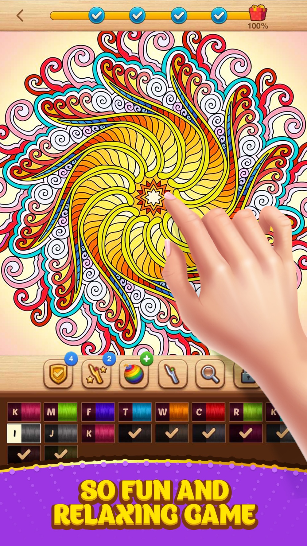 Cross Stitch Coloring Mandala Free Download App for iPhone ...