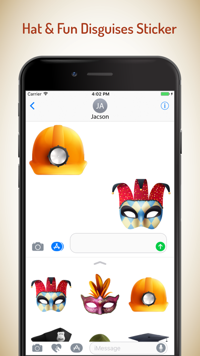 How to cancel & delete Hat Sticker Emojis from iphone & ipad 4