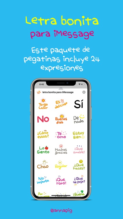 letra bonita para iMessage