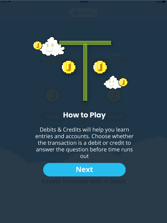 Accounting Play - Debits & Credits screenshot