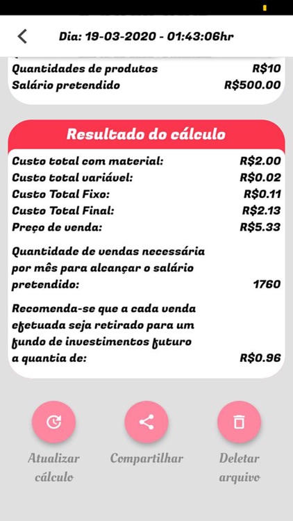 Calculadora de preços de venda screenshot-6