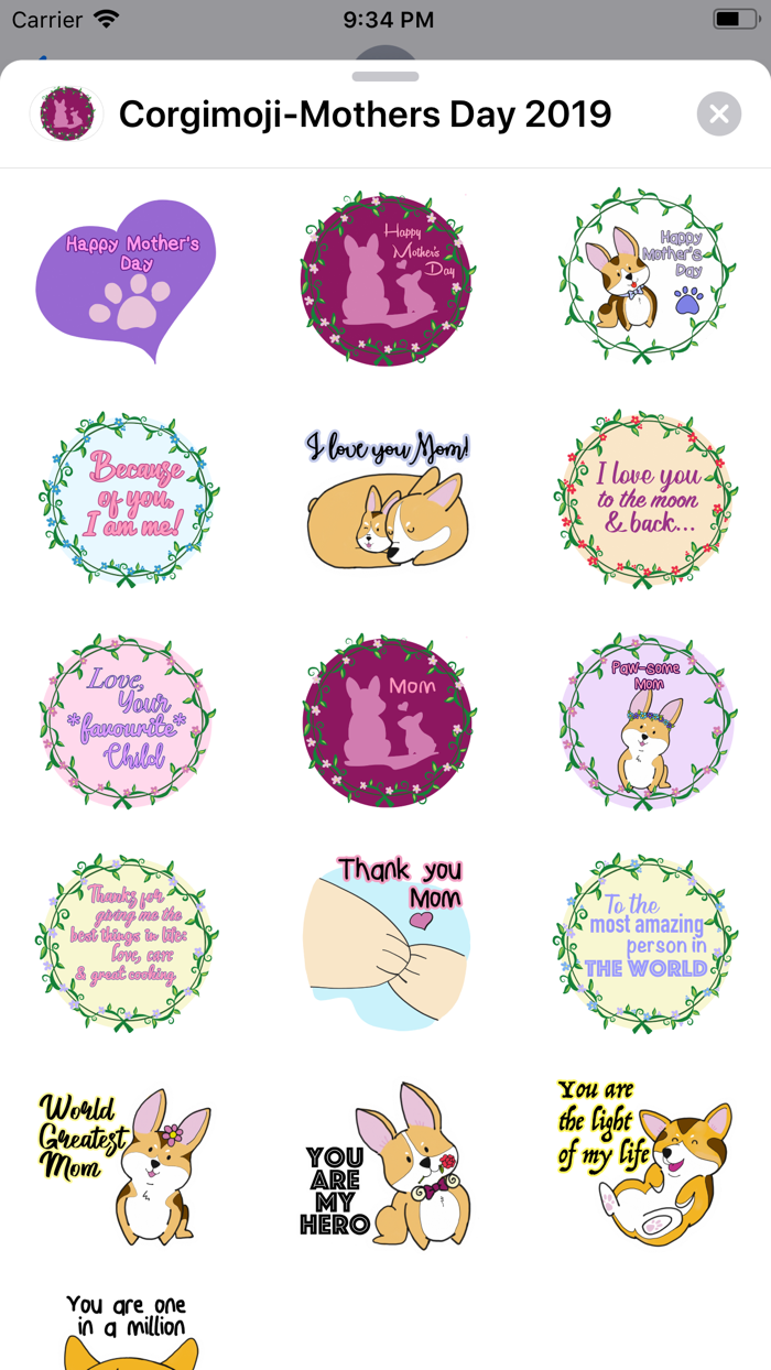 Corgimoji - Happy Mothers Day