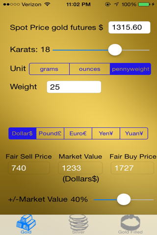 Gold Silver Pricer - náhled