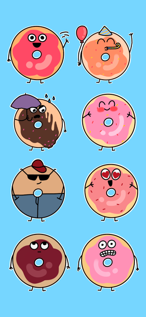 Cute Donuts Stickers