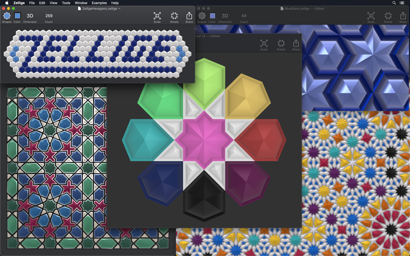 Zellige Polygon Mosaic Design thumbnail 1