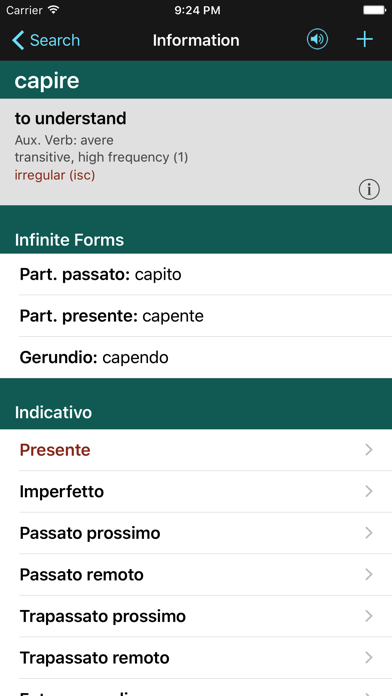 Italian Verbs Conjugation By Miguel Herrero Laura Muller Ios United States Searchman App Data Information