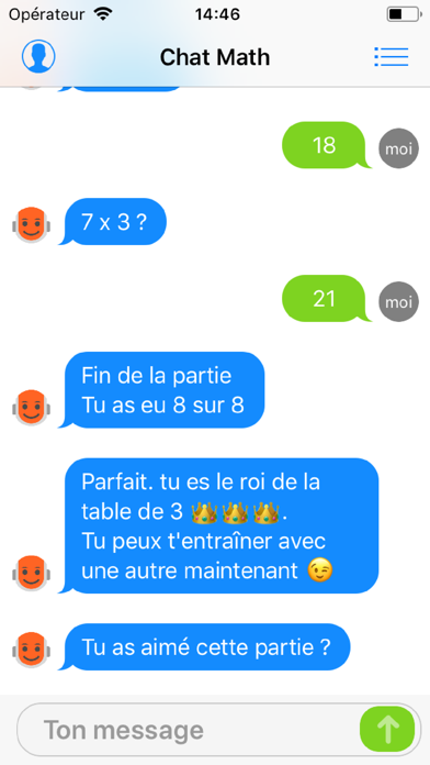 Math Chat - mon prof robot Math Chat - mon prof robot