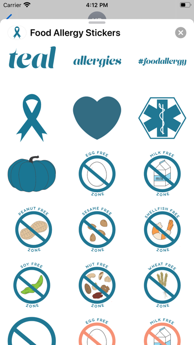 Food Allergy Stickers screenshot 3
