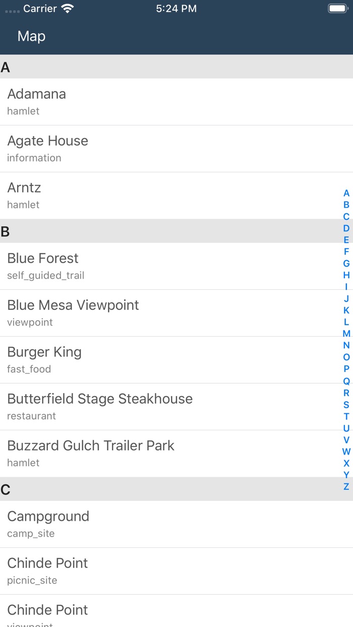 Petrified Forest N Park - GPS