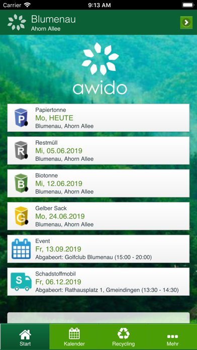 Awido Abfall-App