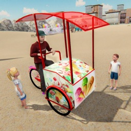 Ice Cream Cart Delivery Boy 3D