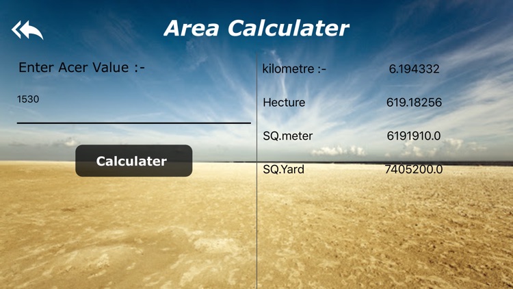 Speed and Area Calculater