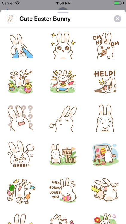 Cute Easter Bunny Sticker Pack