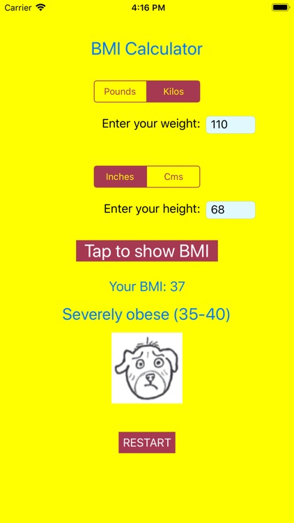 Amusing BMI Calculator