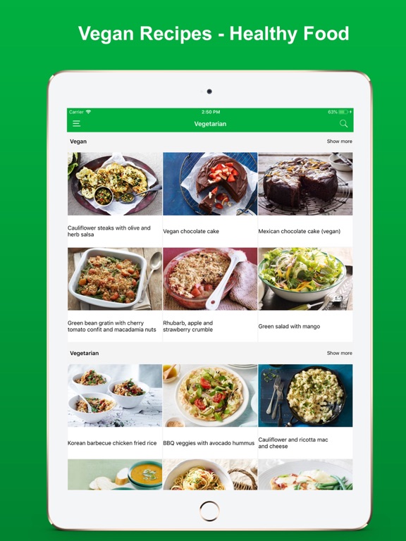 Vegan Recipes - Healthy Foodのおすすめ画像1