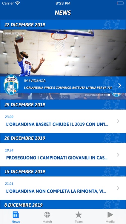 Orlandina Basket App