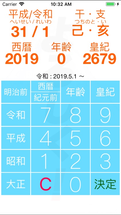 年号 西暦 皇紀 年齢 干支換算機