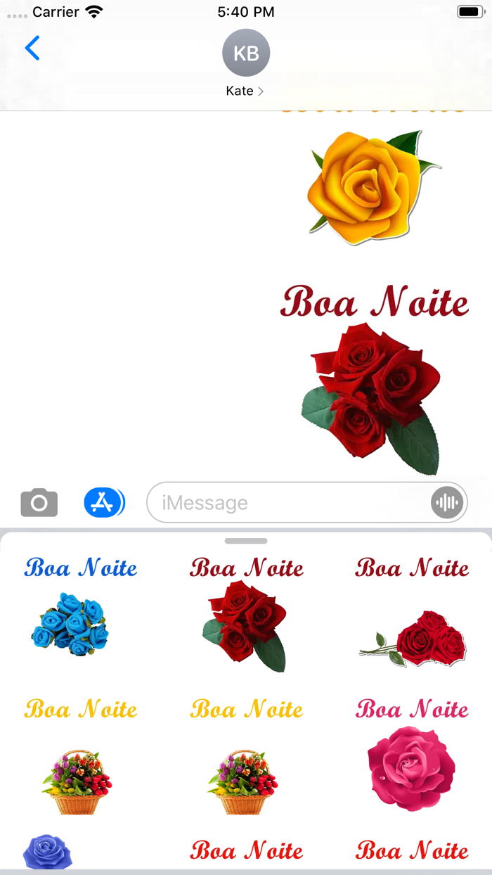 Figurinhas de Boa noite Flores