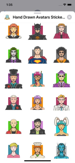 Hand Drawn Avatars Stickers(圖3)-速報App