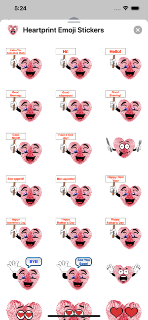 Heartprint Emoji Stickers(圖5)-速報App