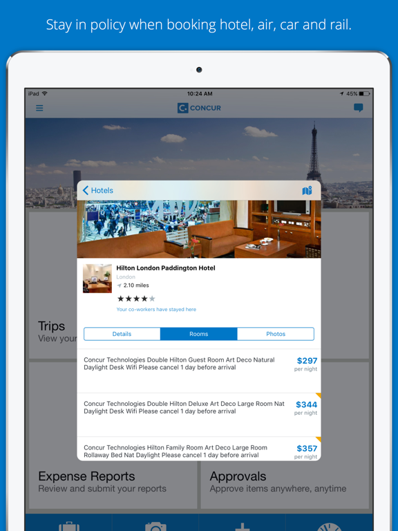 Concur - Travel, Receipts, Expense Reports screenshot