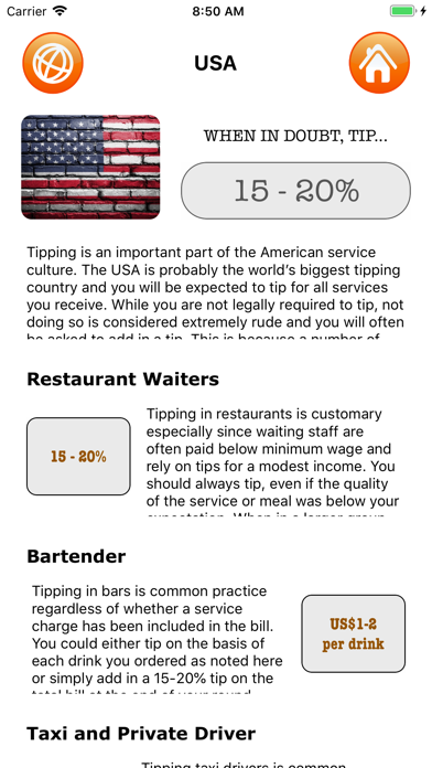 Worldwide Tipping Guide screenshot 2