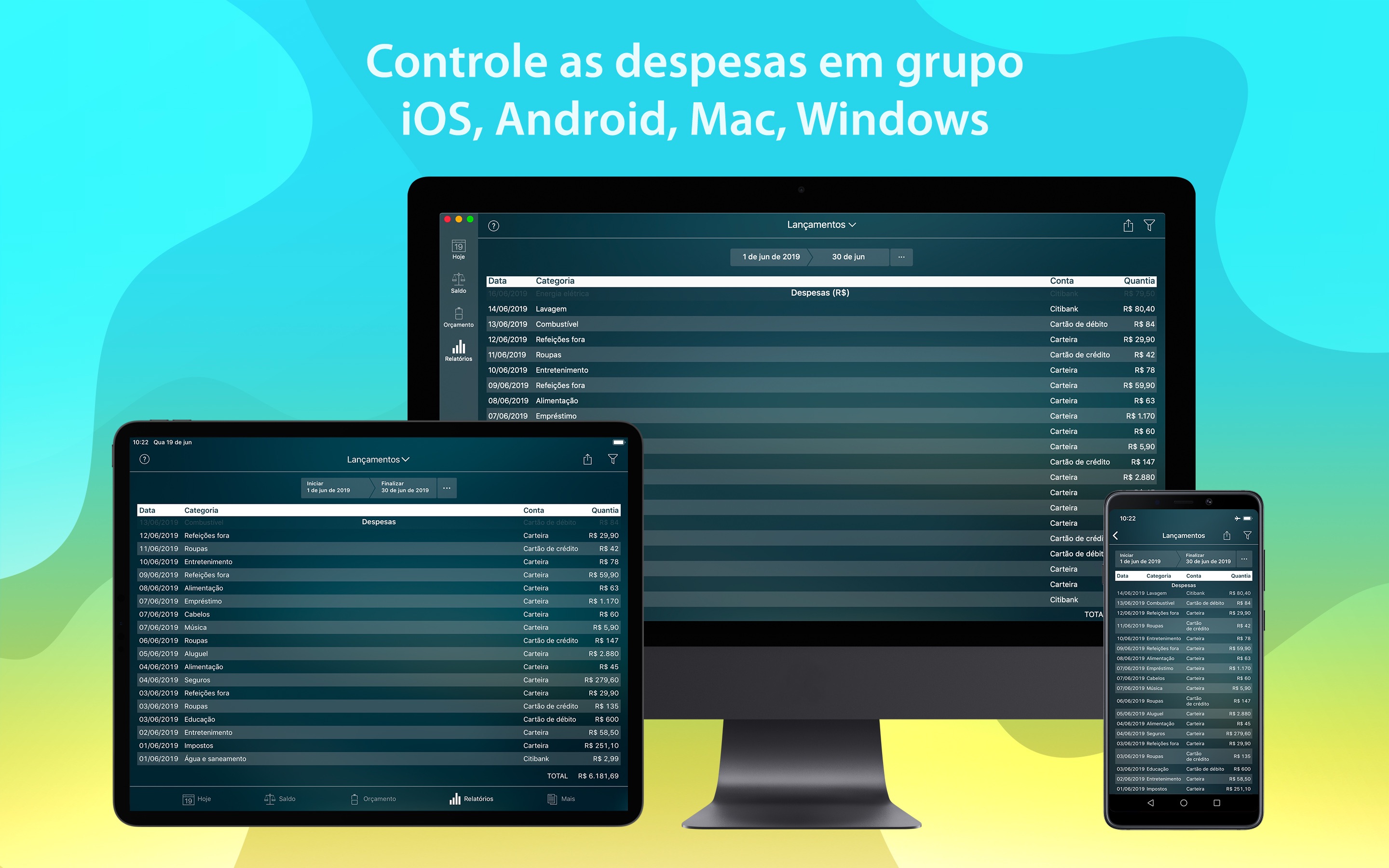 Screenshot do app Money Pro: Finanças Pessoais