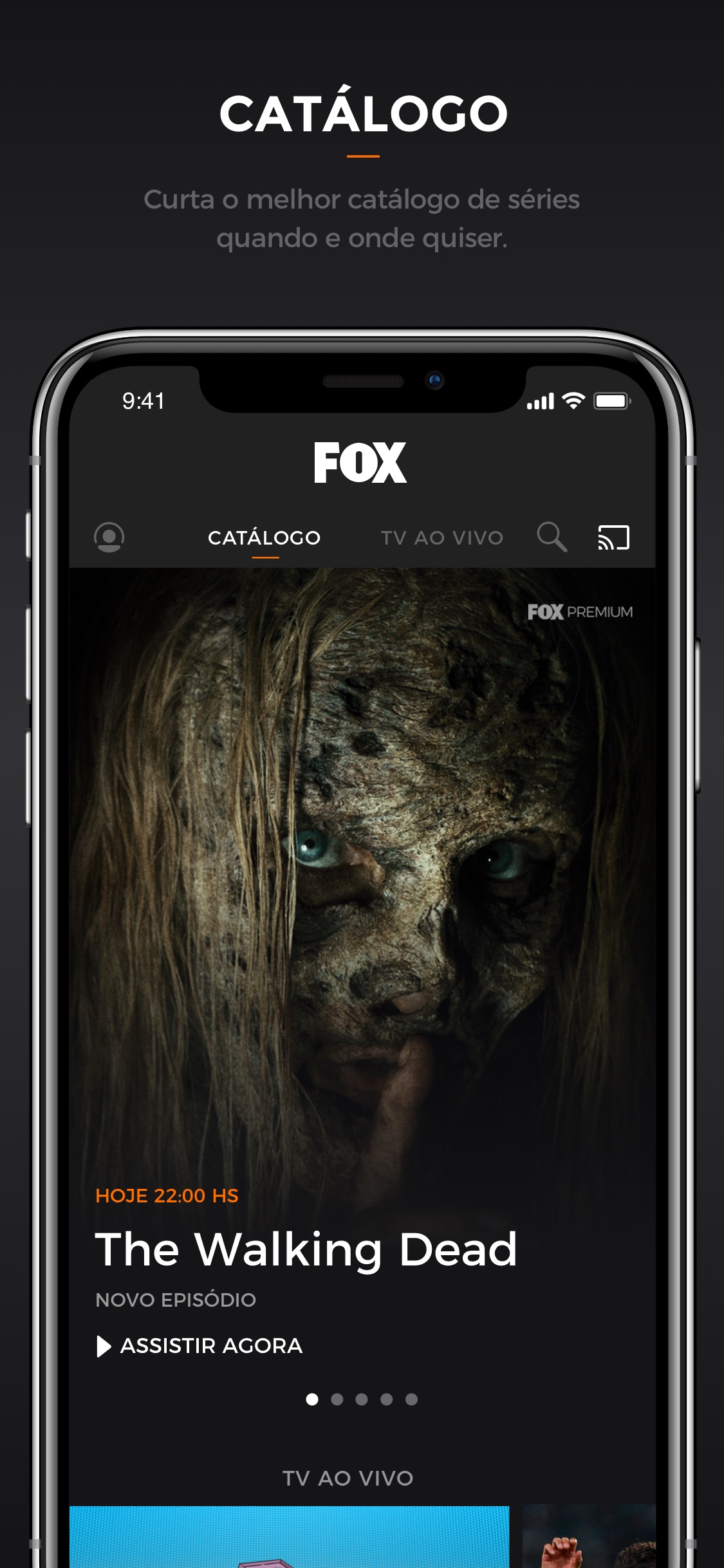 Screenshot do app FOX Brasil
