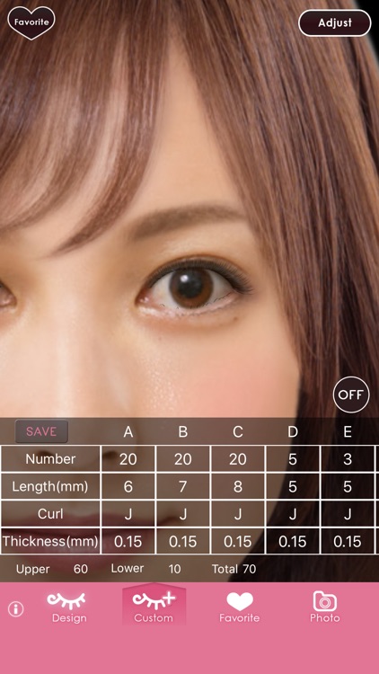 Eyelash: Try various designs