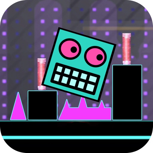 Crazy forward-square jump iOS App