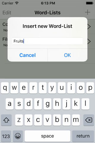 Word List Manager - náhled