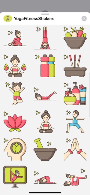 Yoga & Fitness Stickers(圖3)-速報App