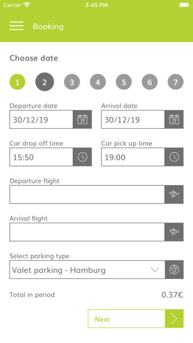 AirParkOne Booking screenshot 2
