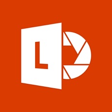 Office Lens App image with an orange L on a white square and a stylized wheel