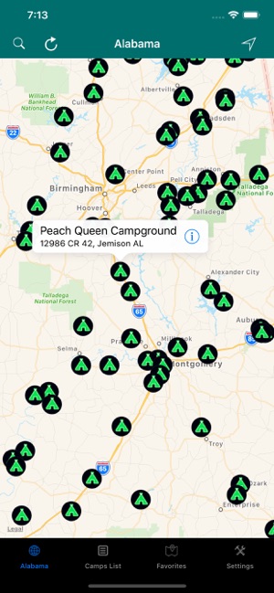 Alabama – Campgrounds & RV's