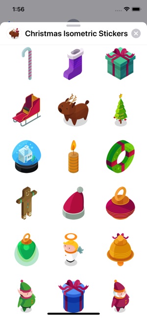 Christmas Isometric Stickers