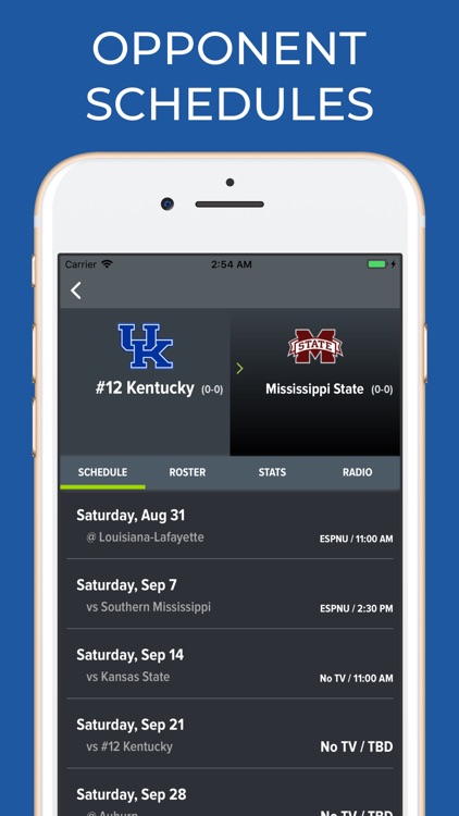 Kentucky Football Schedules screenshot-5